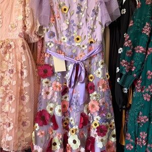 JessaKae Lavender Dress with Floral Details